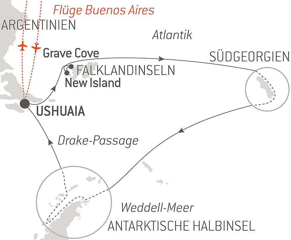 Antarktis, Falklandinseln & Südgeorgien