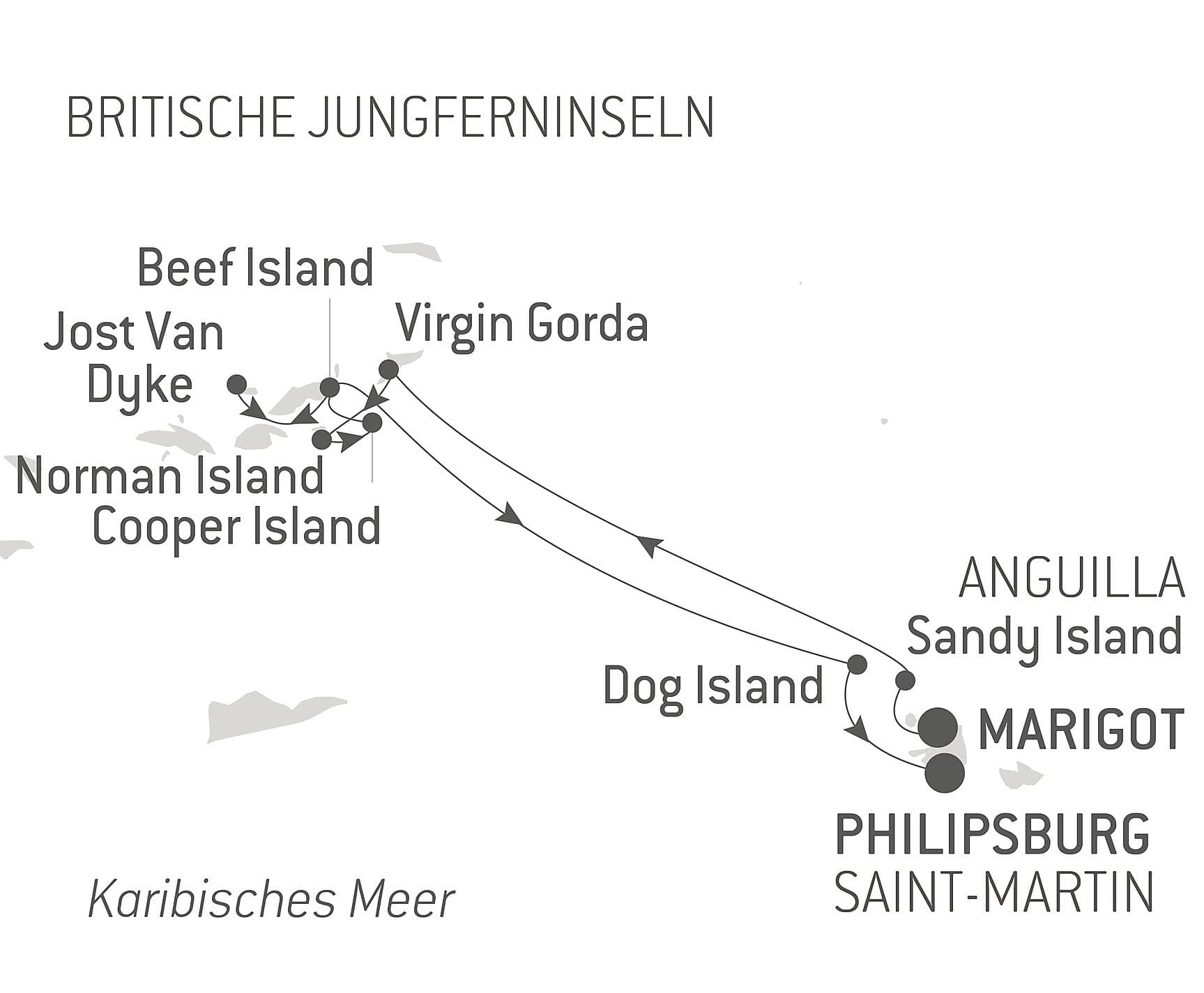 Unterwegs unter Segeln im Herzen der Kleinen Antillen
