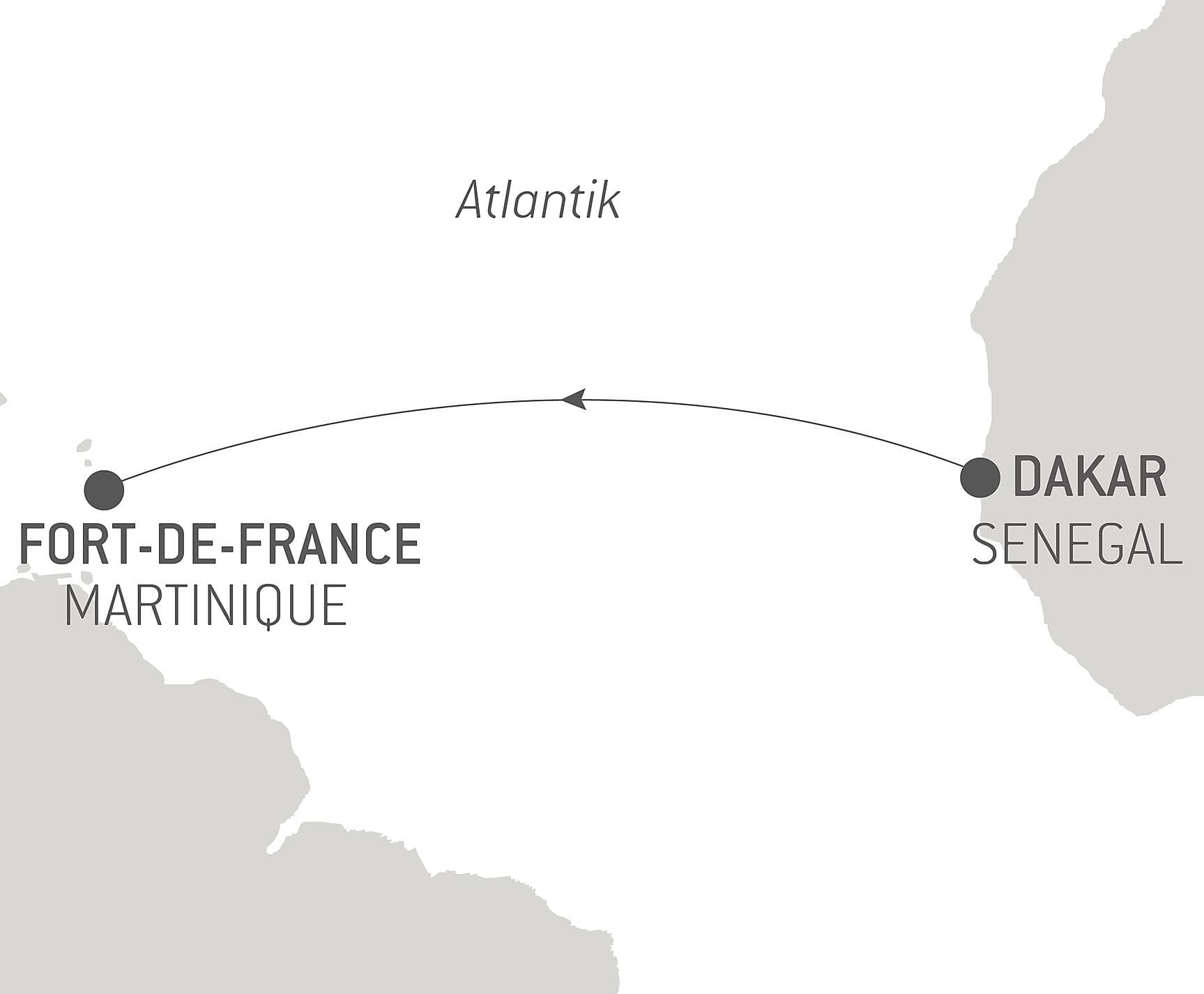 Ozean-Kreuzfahrt: Dakar - Fort-de-France