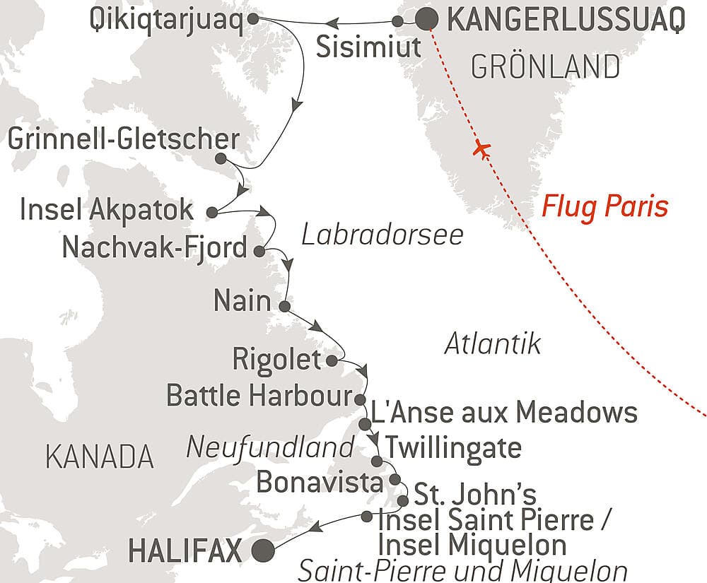 Wilde Küsten von Grönland bis zur Ostküste Kanadas null