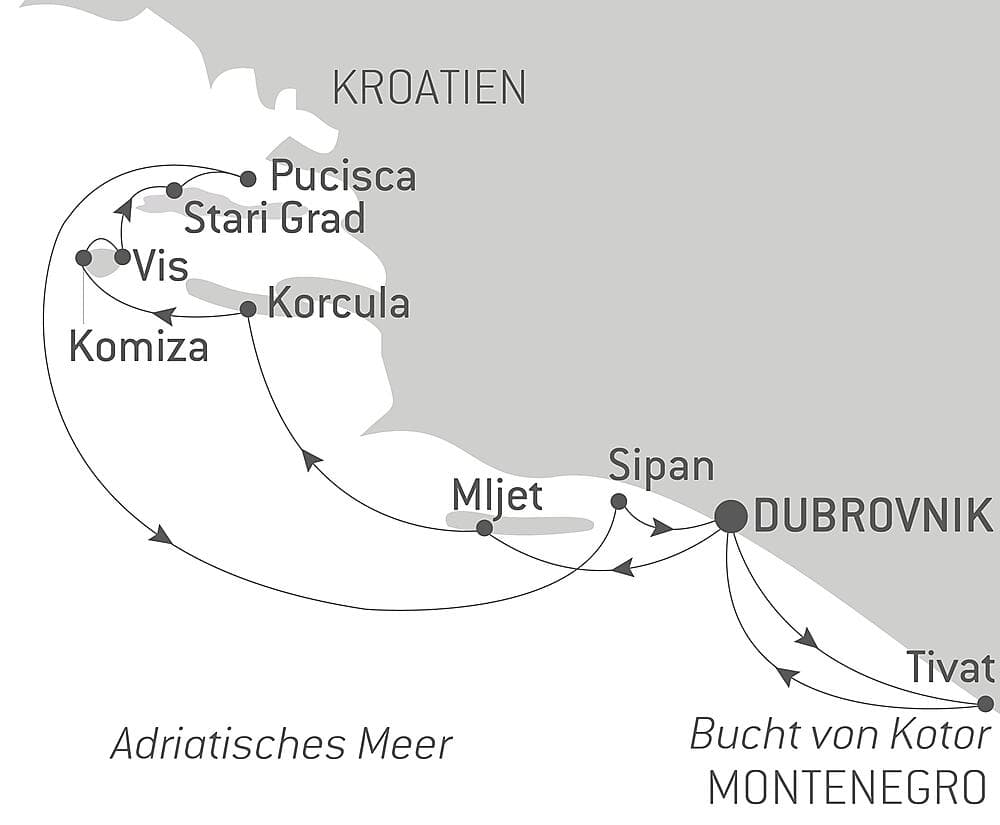 Kroatien unter den Segeln der Le Ponant