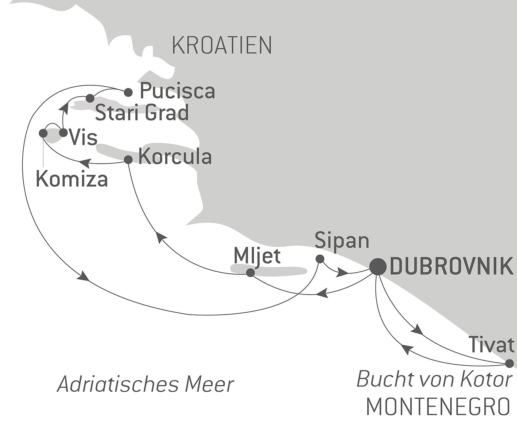 Kroatien unter den Segeln der Le Ponant