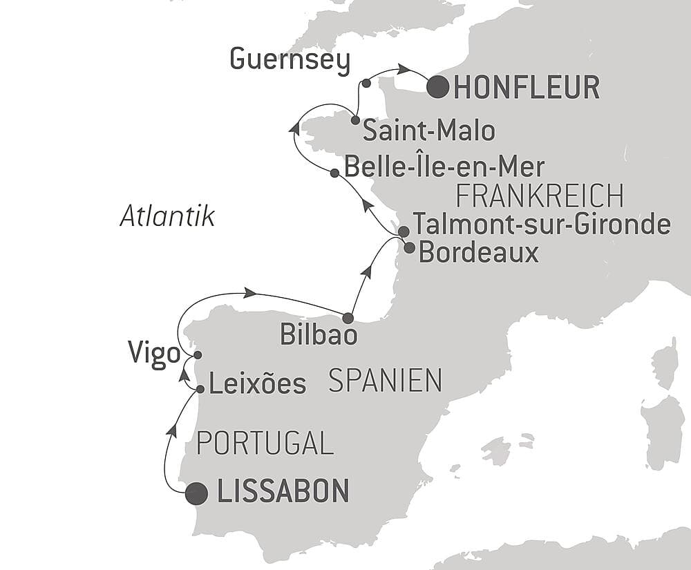 Iberische Halbinsel und befestigte Städte am Atlantik null