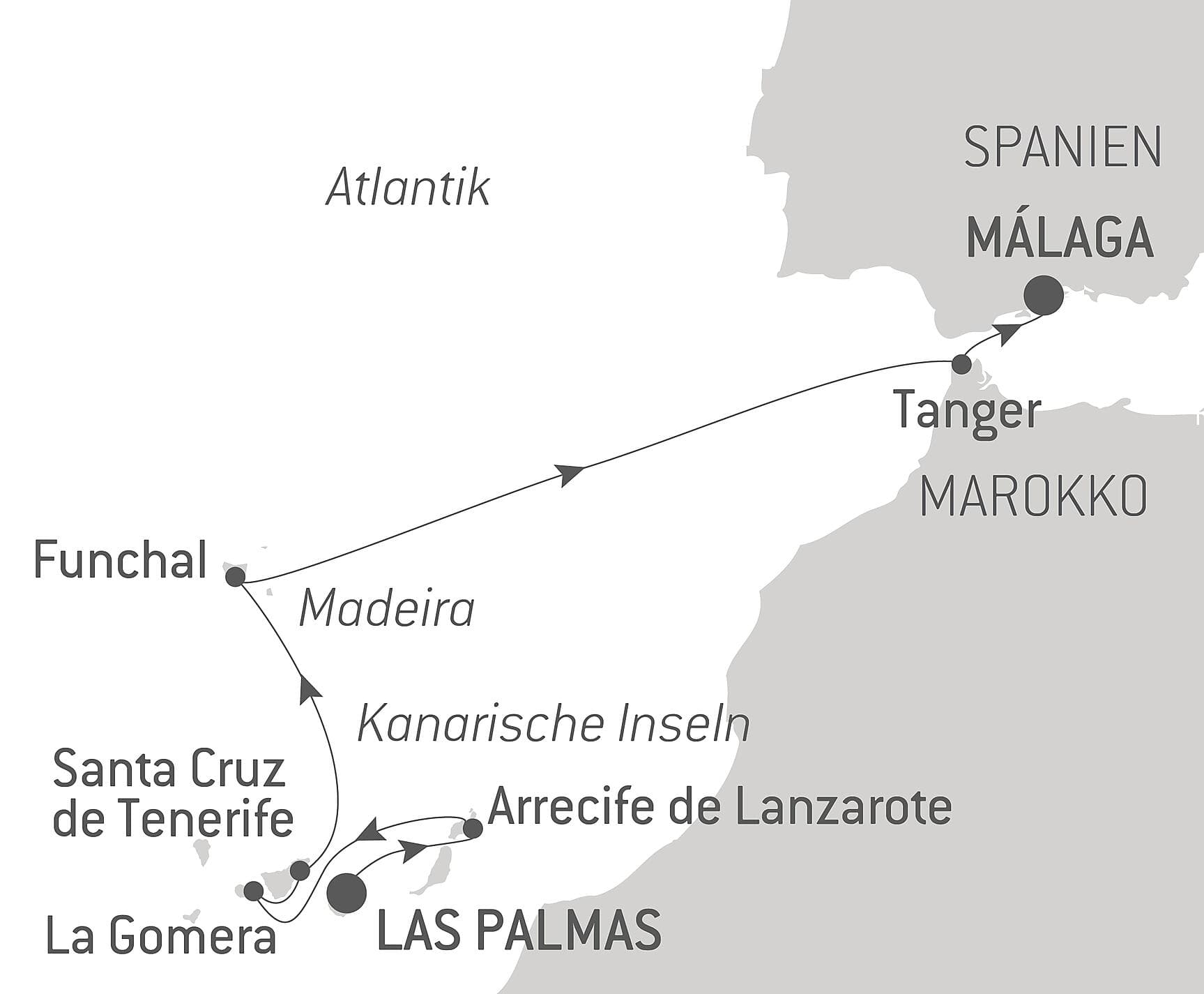 Atlantikabenteuer, von der Kanaren bis zu den Iberischen Halbinsel
