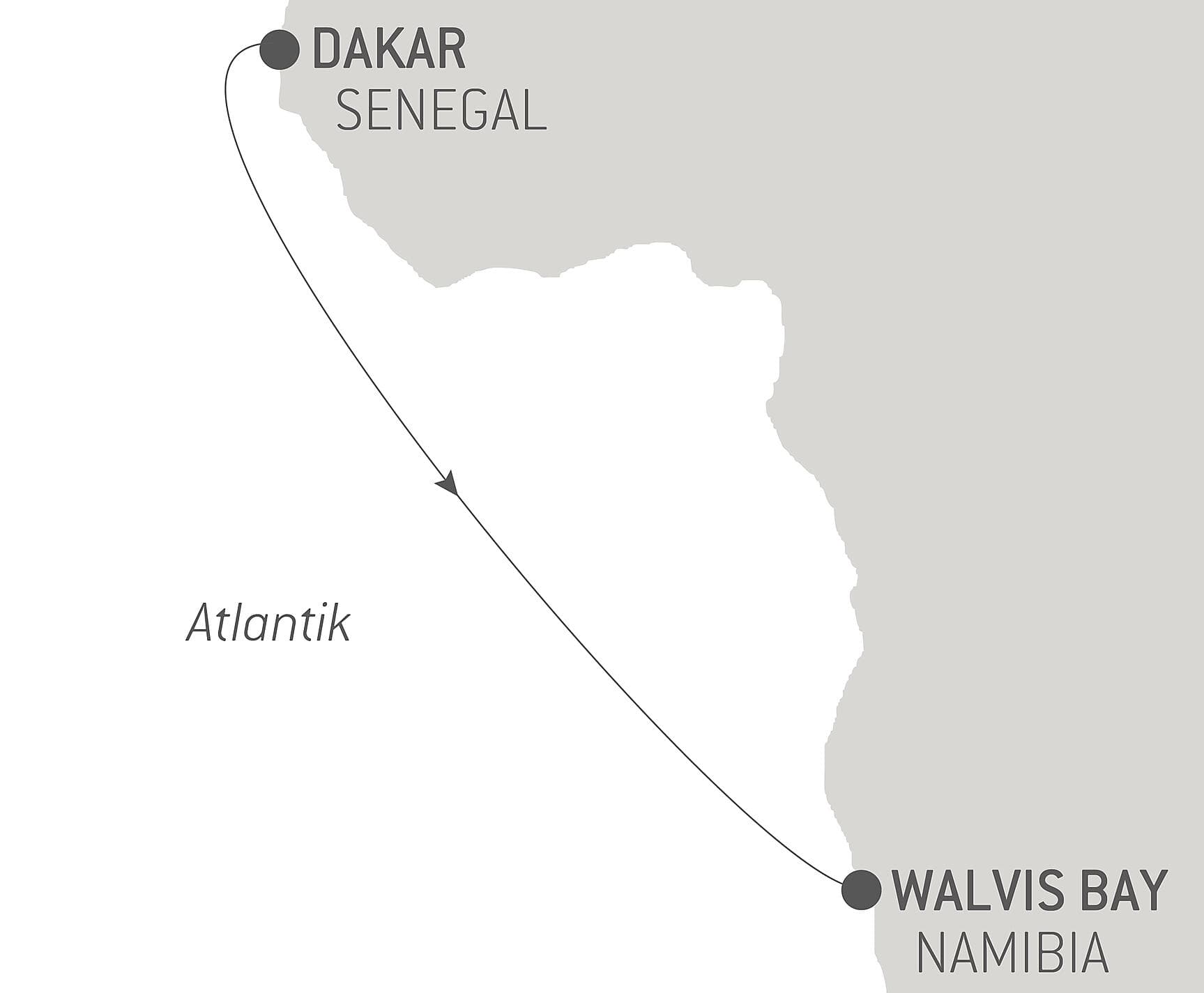 Ozean-Kreuzfahrt: Dakar - Walvis Bay