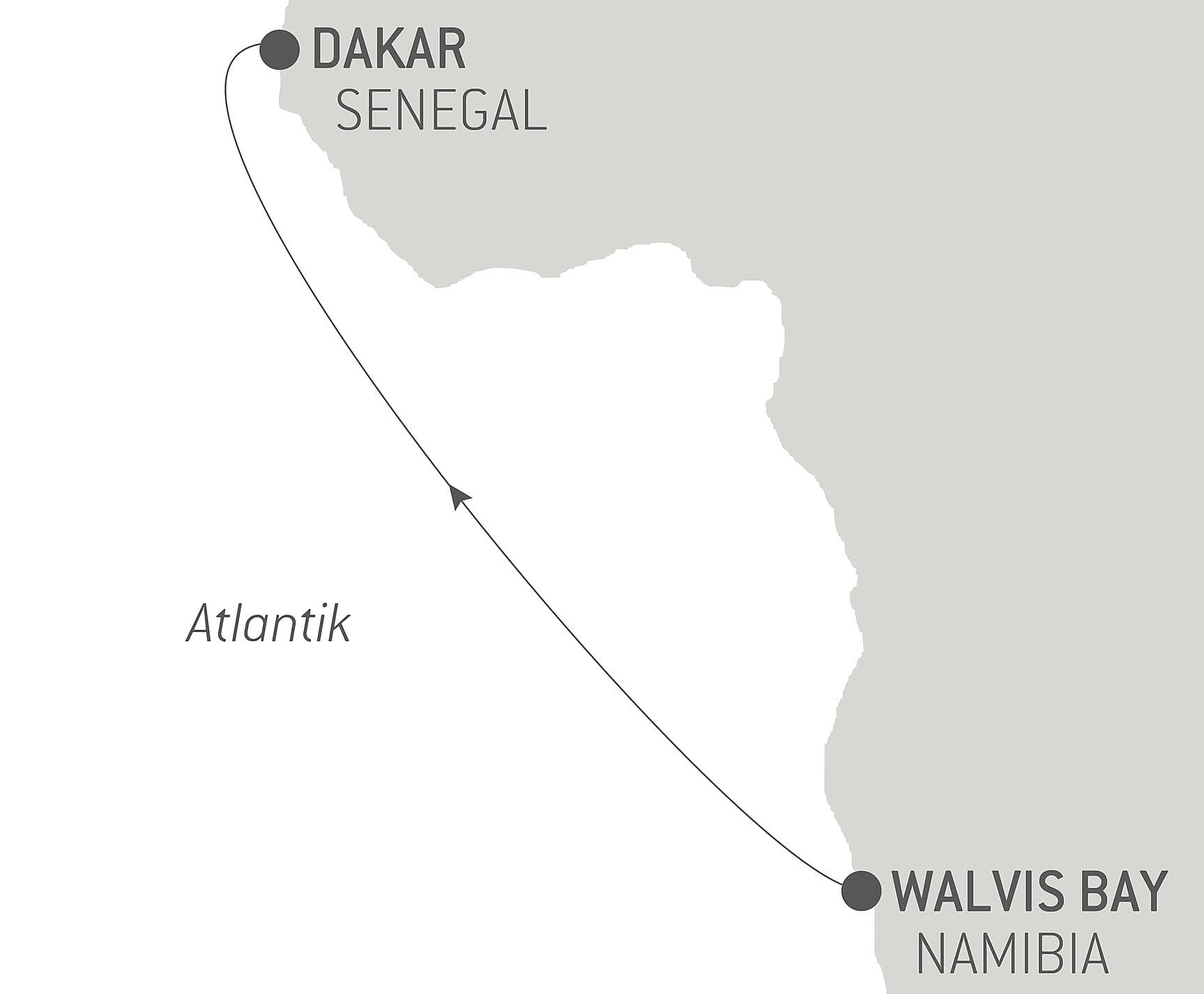 Ozean-Kreuzfahrt: Walvis Bay - Dakar