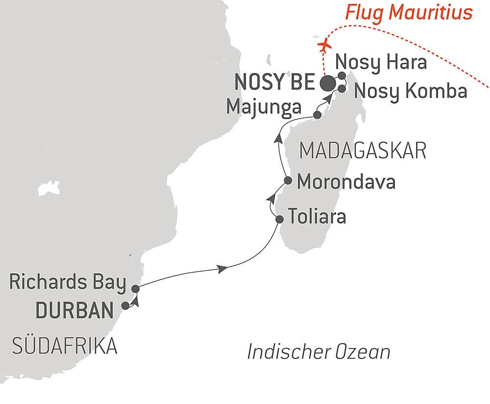 Madagaskar und Südafrika