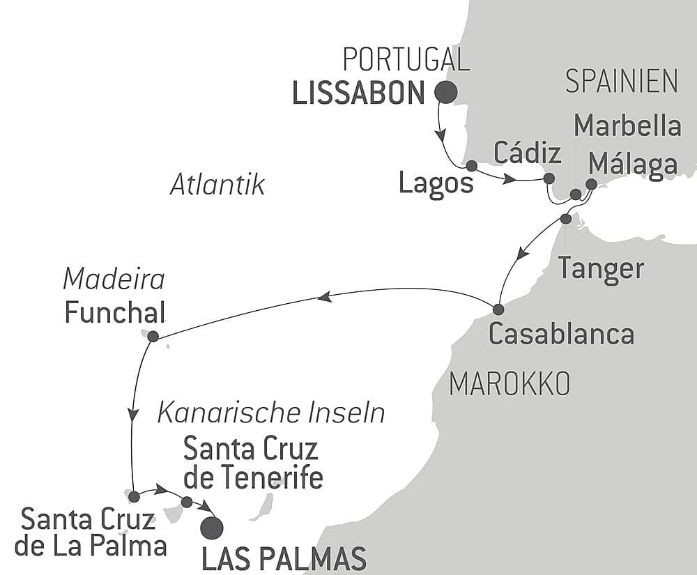 Von Lissabon auf die Kanarischen Inseln über das Meer: Spanien, Marokko und die Atlantikinseln – mit Smithsonian Journeys null
