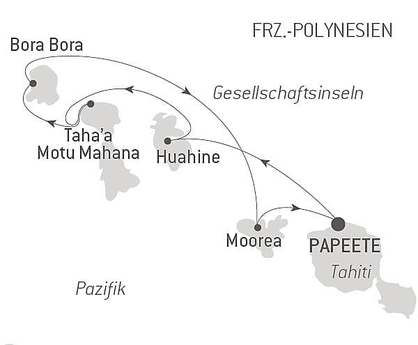Tahiti und Gesellschaftsinseln
