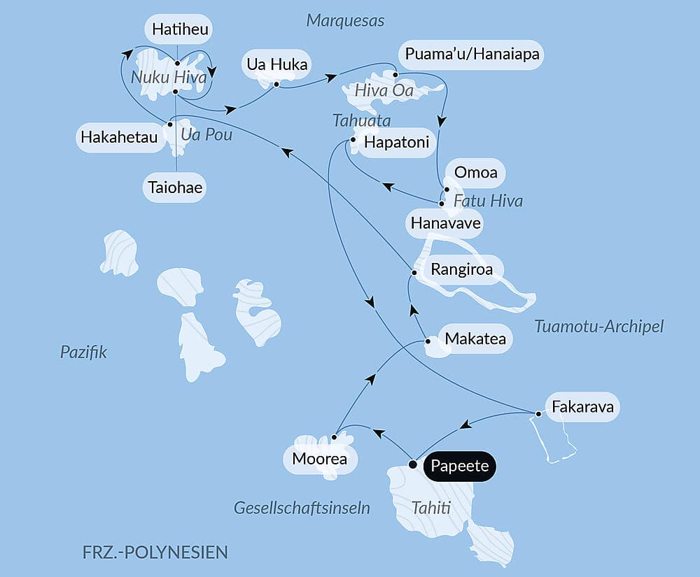 Südsee pur: Marquesas, Tuamotu und Gesellschaftsinseln null