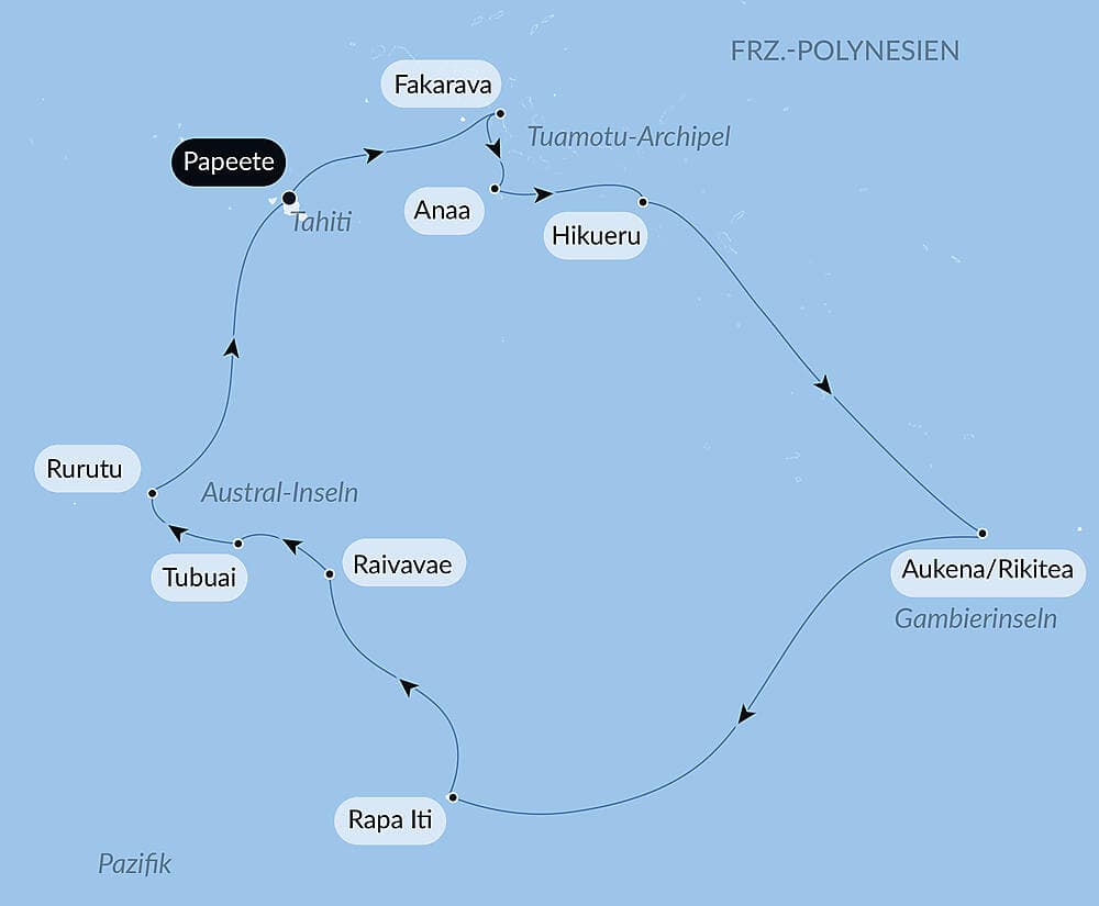 Unentdeckte Südsee: Gesellschaftsinseln und Austral-Inseln null