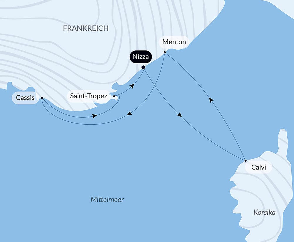 Korsika und die französische Riviera