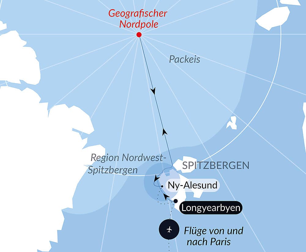 Der geografische Nordpol null