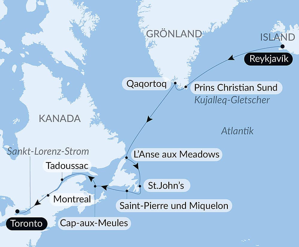 Auf Erkundung in Grönland und Kanada mit Saint-Pierre und Miquelon