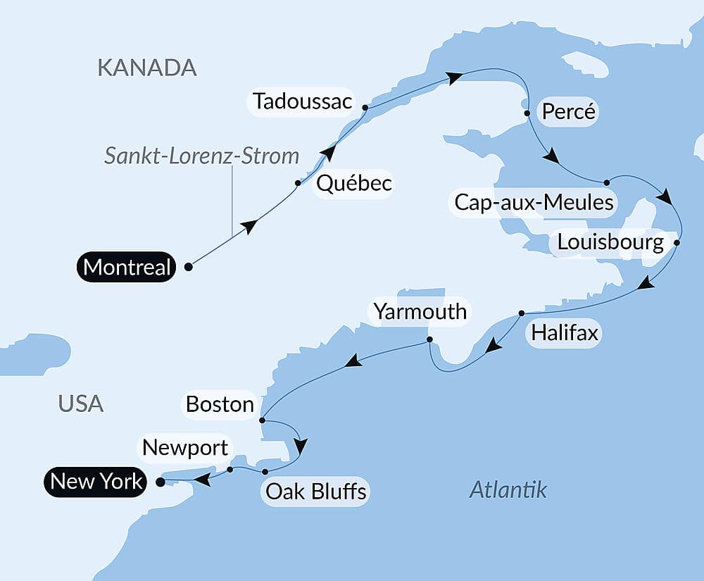 Natur und Metropolen zwischen der Belle Province und dem Big Apple