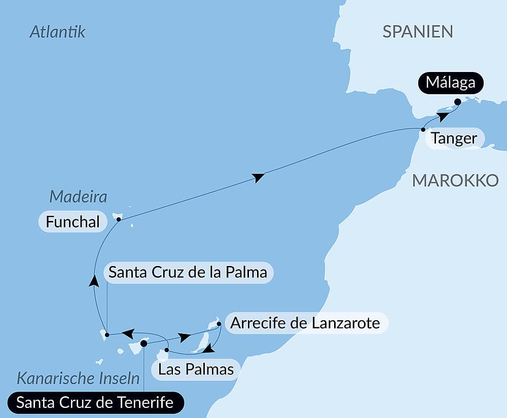 Musik-Kreuzfahrt von den Kanaren nach Málaga