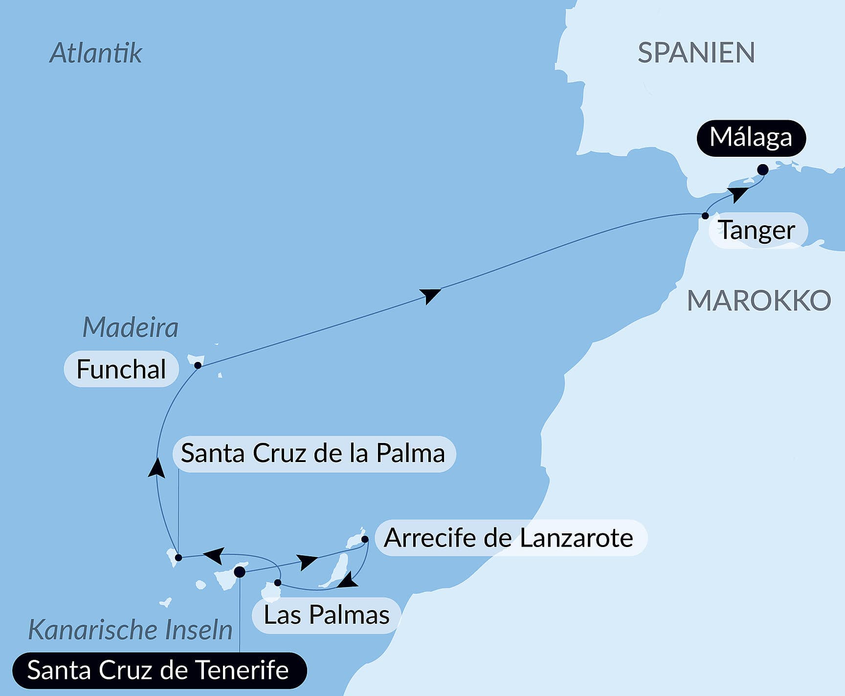 Musik-Kreuzfahrt von den Kanaren nach Málaga