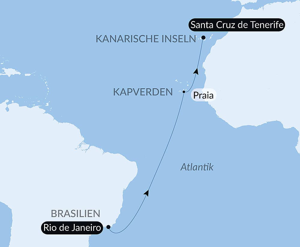 Ozean-Kreuzfahrt: Rio de Janeiro-Santa Cruz de Tenerife null