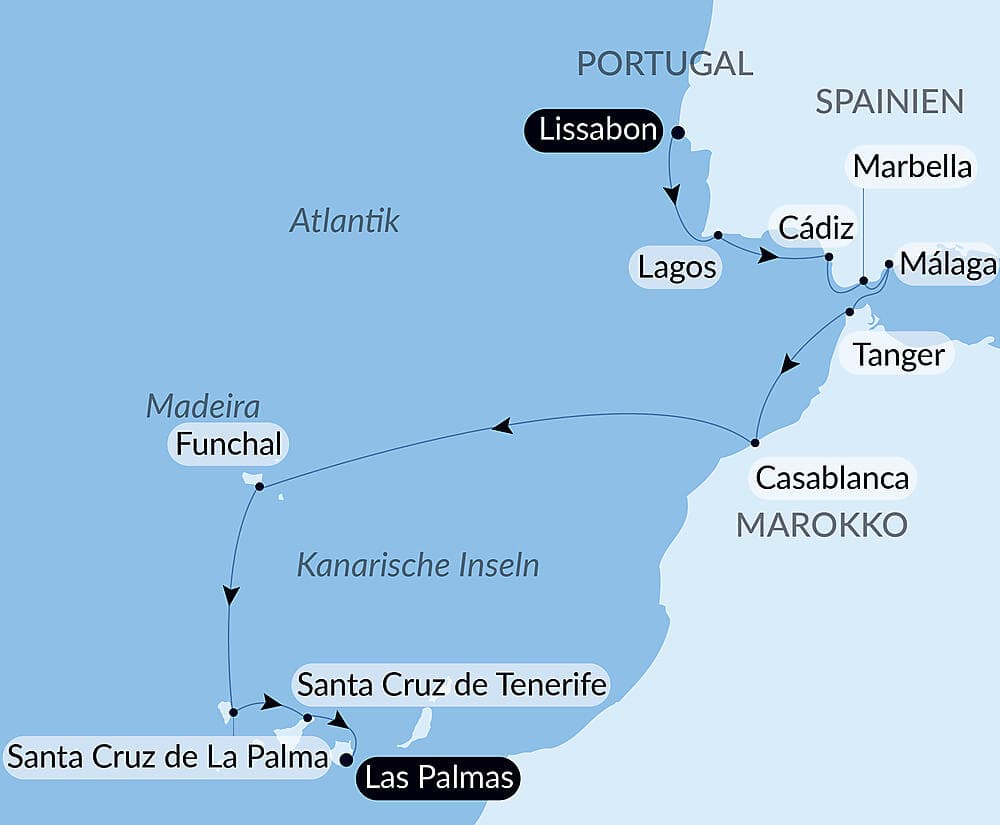 Von Lissabon auf die Kanarischen Inseln über das Meer: Spanien, Marokko und die Atlantikinseln – mit Smithsonian Journeys null