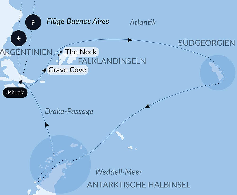 Antarktis, Falklandinseln & Südgeorgien
