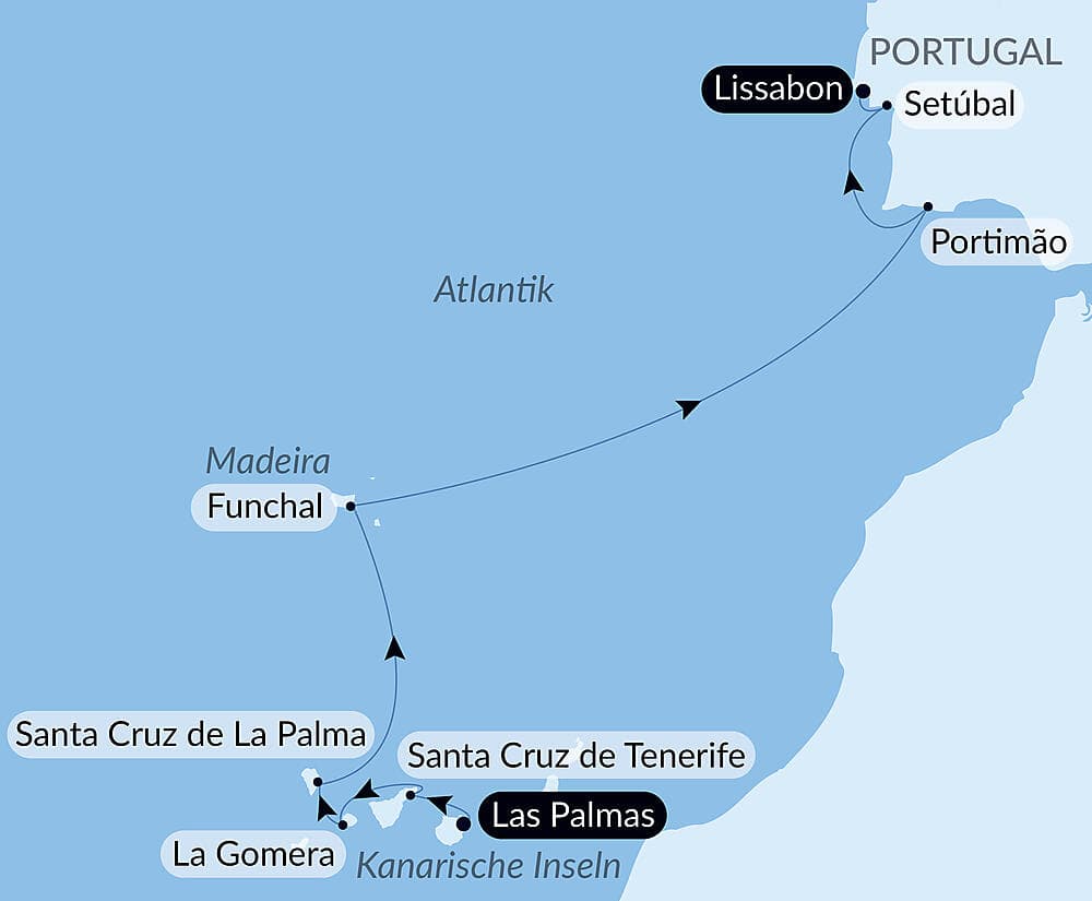 Vulkaninseln und historische Städte im Nordatlantik