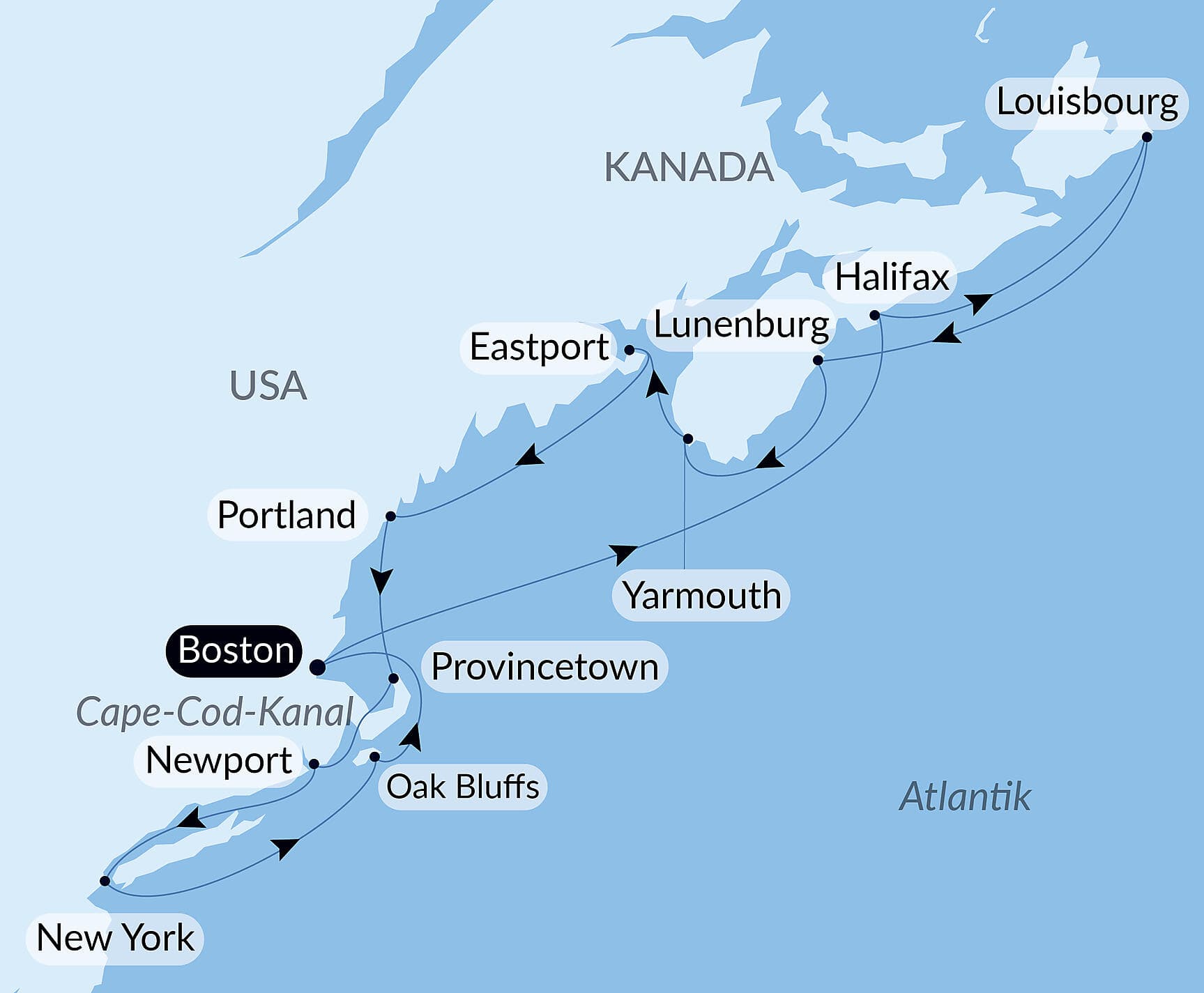 Nova Scotia und die Ostküste der USA