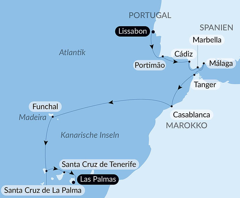 Von Lissabon auf die Kanarischen Inseln über das Meer: Spanien, Marokko und die Atlantikinseln – mit Smithsonian Journeys