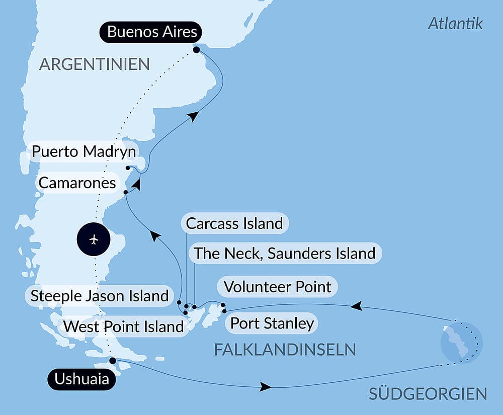 Falkland, Südgeorgien & Halbinsel Valdés: Im Herzen der Wildnis