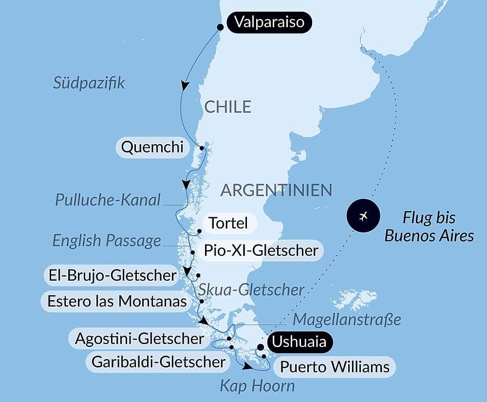 Highlights der chilenischen Fjorde null