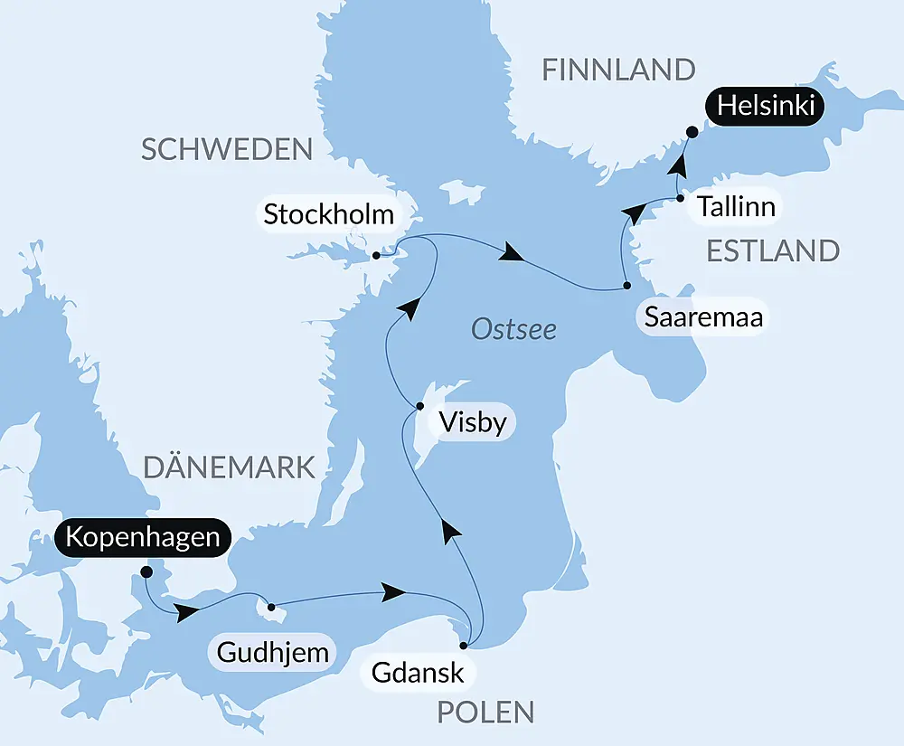 Hauptstädte und berühmte Städte der Ostsee