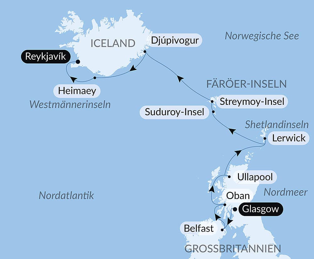 Wilde Landschaften in Schottland, auf den Färöer und Island