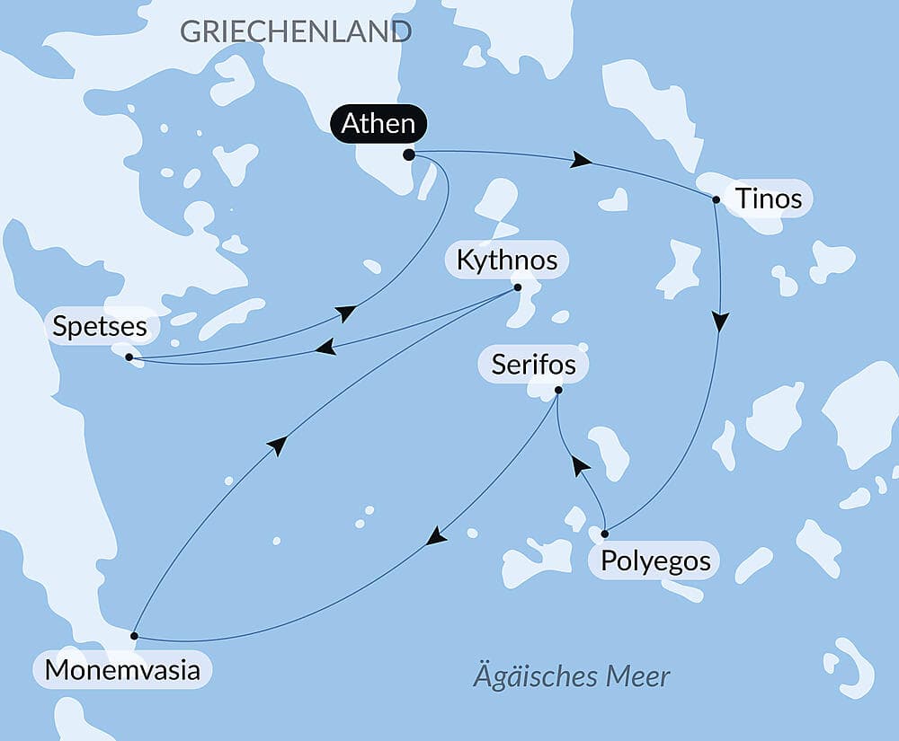 Die Kykladen, im Kielwasser der Le Ponant