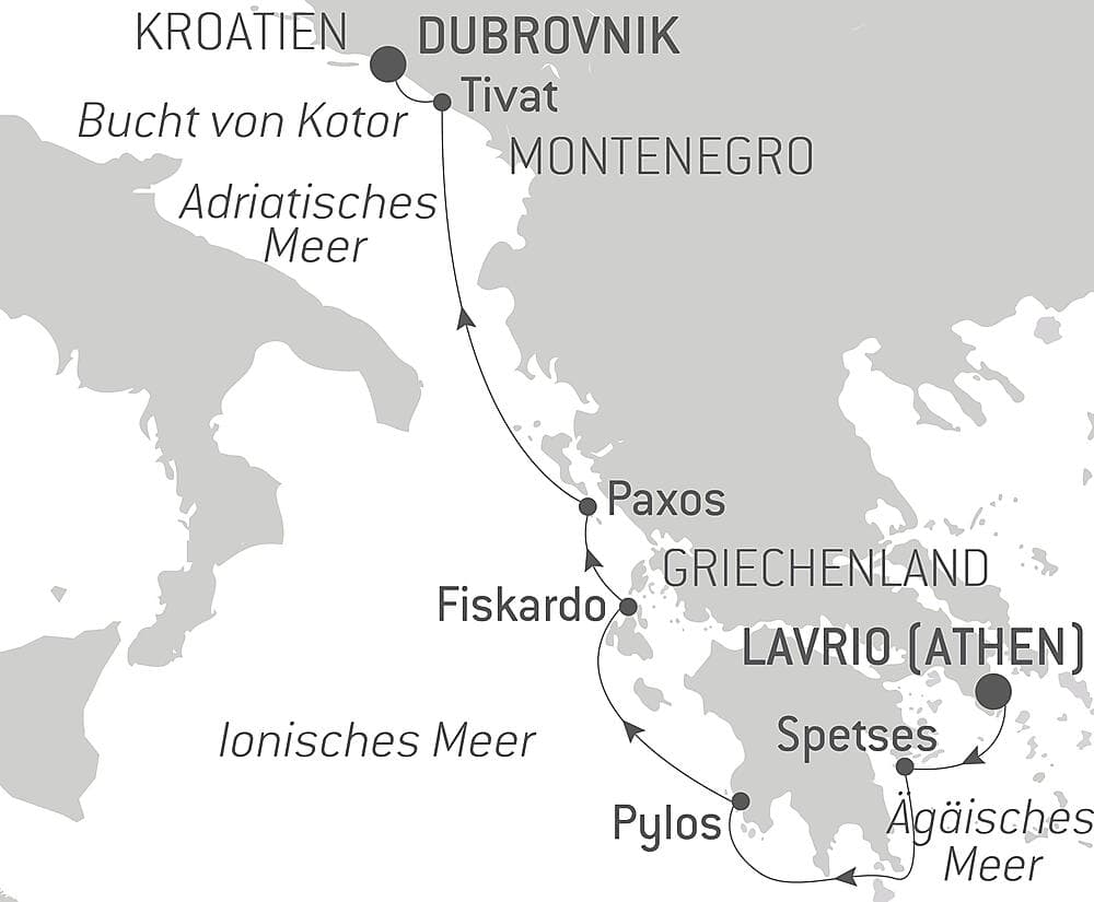 Inselhopping mit der Le Ponant – von Athen nach Dubrovnik
