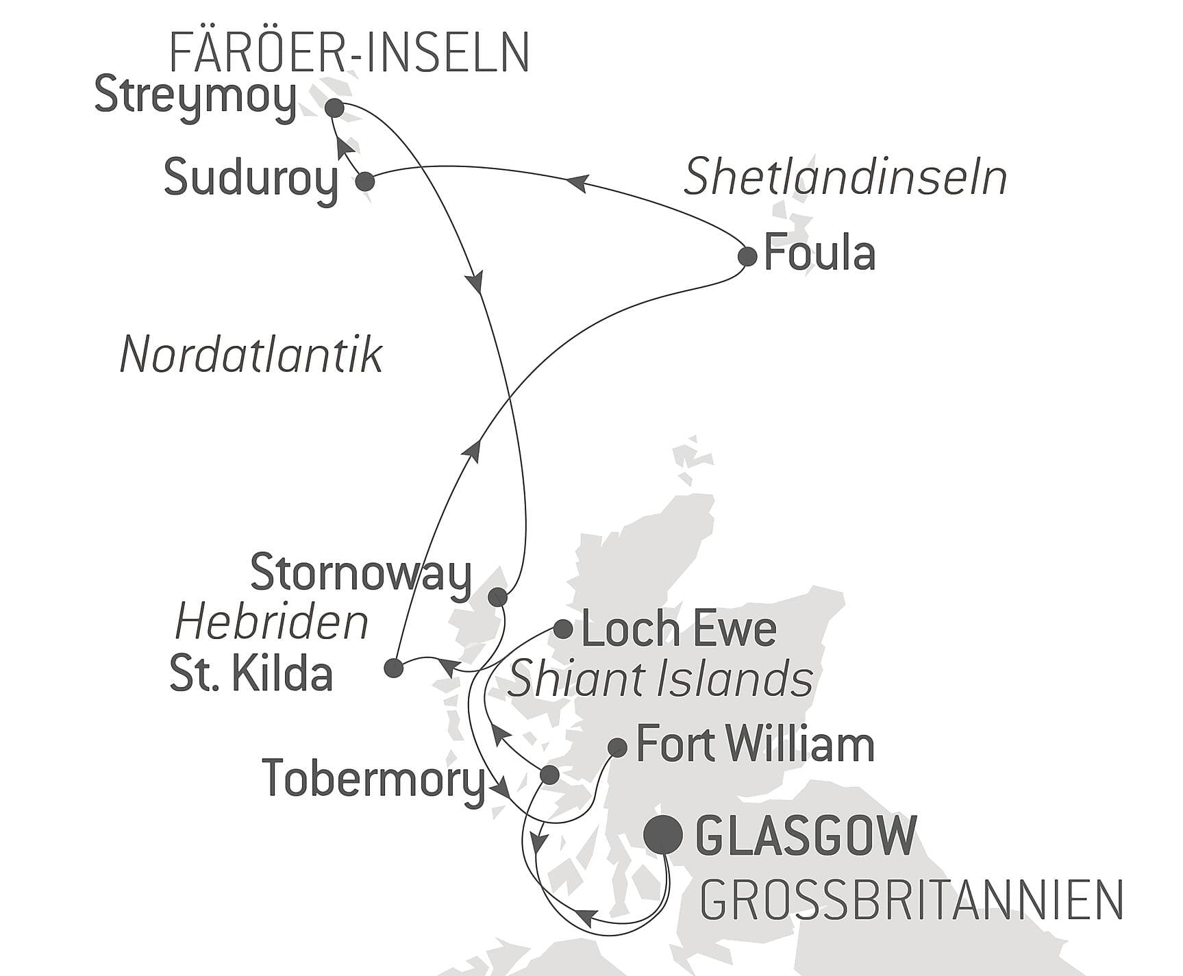 Schottische Archipele und die Färöer, zwischen nordischem Erbe und Inselwelten