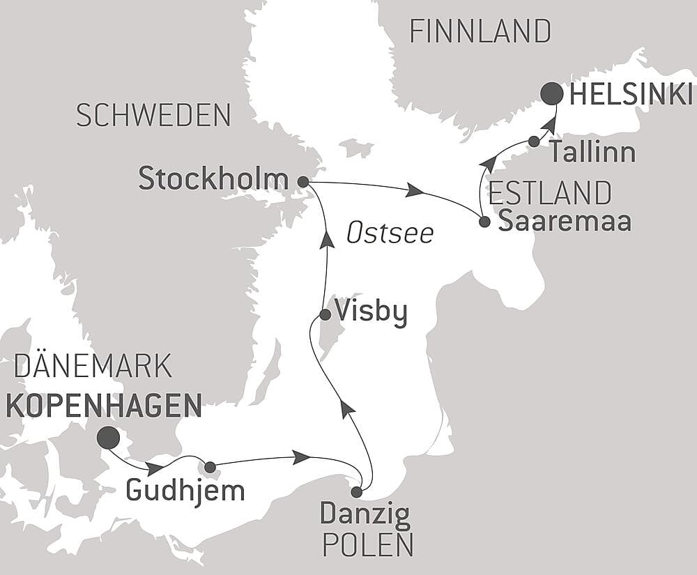 Hauptstädte und berühmte Städte der Ostsee