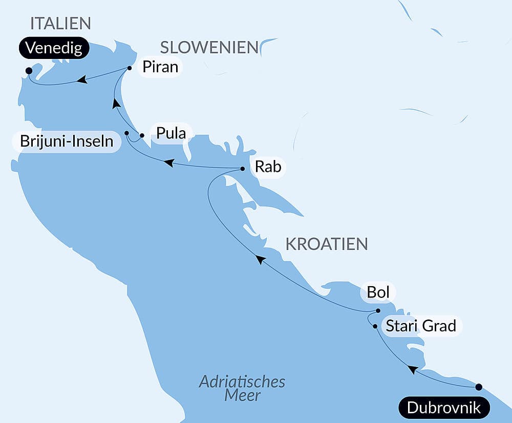 Städte und Pracht der Adria